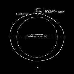 Ожерелье из латунной квадратной змеиной цепи для мужчин и женщин MAK-YW0001-10