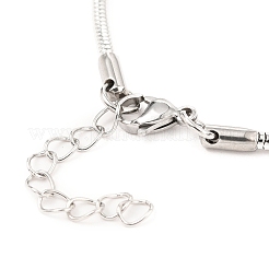 Устойчивые к потускнению браслеты-змейки из нержавеющей стали 304 унисекс&nbsp;LS-BJEW-H541-02B-P