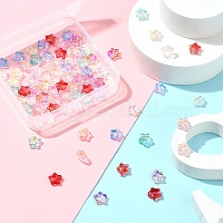 90шт 9 цвета гальванические стеклянные бусины&nbsp;EGLA-FS0001-49