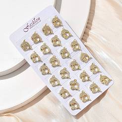 Серьги-гвоздики с микропаве из кубического циркония&nbsp;EJEW-D305-05G