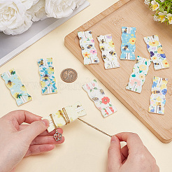 10 pz. 10 stili di cartellini espositivi per collane in feltro con stampa floreale&nbsp;DIY-SC0033-86C