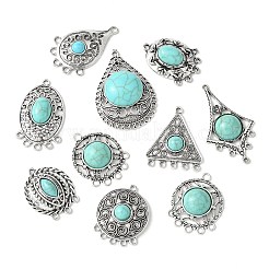 20 pièces 10 styles liens de composants de lustre en alliage de style tibétain&nbsp;FIND-CJ0002-36