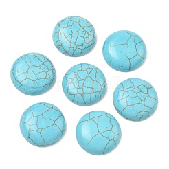 Ремесленные находки окрашенные синтетические бирюзовые плоские задние купольные кабошоны&nbsp;LS-X-TURQ-S266-20mm-01