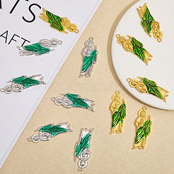 12 шт. 2-х цветные эмалевые подвески из сплава большие ENAM-CA0001-54