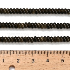 Естественный золотистый отлив обсидиан бисер пряди G-Z110-B31-2x4mm