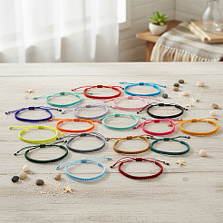 26 Set verstellbarer Armbänder aus geflochtenem Nylonband für Damen und Herren&nbsp;XS3159-1