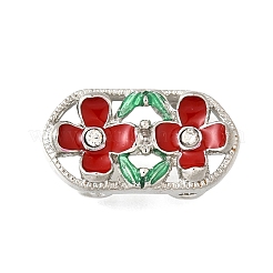 Латунные хрустальные стразы овальные с 2 цветком многорядные звенья&nbsp;KK-P306-20P