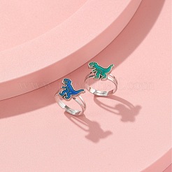 Сплав динозавра с эпоксидной смолой регулируемые кольца для пальцев для детей&nbsp;FS-WG73FA2-01