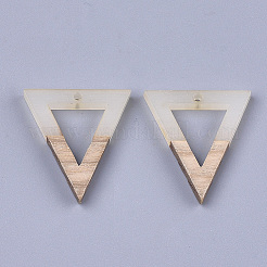 Pendentifs en bois de résine et de noyer&nbsp;X-RESI-S358-56B