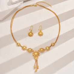 Роскошный комплект из серег и ожерелий из цинкового сплава с полыми цветами и кисточками для женщин&nbsp;VE4616