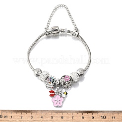 Сплав эмаль европейские бусины браслеты с подвесками BJEW-F495-16P