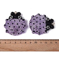 Handgefertigte große Anhänger aus Polymerclay und Strass&nbsp;FIND-Q123-01F