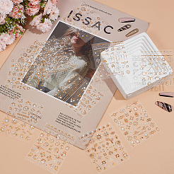 3d бронзовая луна солнце звезда наклейки для ногтей DIY-WH0449-47