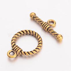 Aleación de estilo tibetano toggle corchetes&nbsp;TIBE-EA9138Y-AG-FF