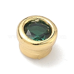 Cabujones de circonita cúbica micropavé de latón redondos y planos&nbsp;KK-P345-13G-A07