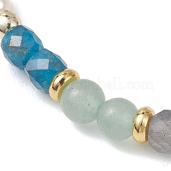 Bracelets extensibles en perles de pierres précieuses mélangées naturelles pour femmes&nbsp;BJEW-JB13316-02