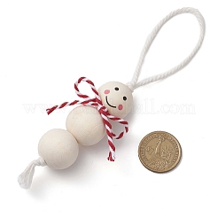 Adornos colgantes de cuentas de madera navideñas&nbsp;HJEW-TA00291