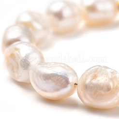 Conjuntos de pulseras y collares de perlas keshi de perlas barrocas naturales&nbsp;SJEW-JS01105
