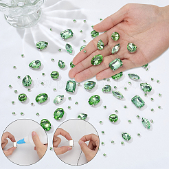 156 pièces 7 styles cousus sur strass&nbsp;DIY-SP0007-30F