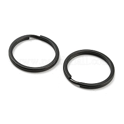 304ステンレススチール製スプリットキーリング イオンプレーティング(IP)  電気泳動黒  25x2mm&nbsp;STAS-L176-20B