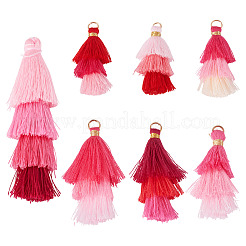 14 Stück 7 Farben Polyester-Quastenanhänger&nbsp;FIND-TA0009-44