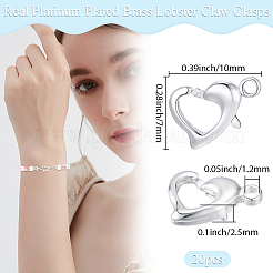 20 шт. латунные застежки-лобстеры&nbsp;KK-BBC0022-44P