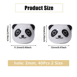 40шт 2 стиля фарфоровые бусины ручной работы PORC-CA0001-19