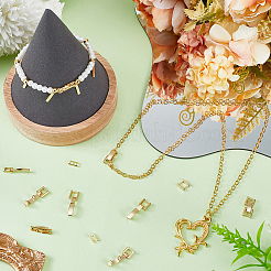 16 шт. 2 стиля экологически чистых латунных застежек для часового ремешка KK-SC0004-12