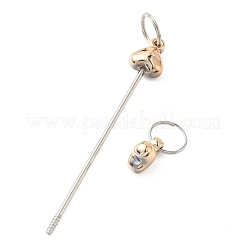 Железная планка для брелока с бусинами&nbsp;IFIN-F164-02A