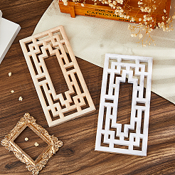 Полая резиновая аппликация с резным деревом&nbsp;AJEW-WH0609-130