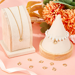 16 шт. латунные подвески в форме сердца&nbsp;KK-BBC0004-62