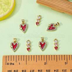 5 breloques en laiton micro pavé de zircone cubique&nbsp;KK-SZ0007-56
