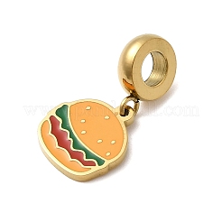 304 нержавеющая сталь эмалированная европейские подвески-шармы&nbsp;STAS-D153-05A-G