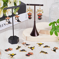 20 шт. 5 комплекта подвесок из эмалевого сплава с покрытием из светлого золота&nbsp;ENAM-SC0004-65