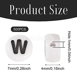 500шт акриловые бусины&nbsp;SACR-TA0001-55W