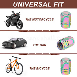 Колпачки клапанов шин с шестигранной головкой из алюминиевого сплава&nbsp;AJEW-WH0329-19