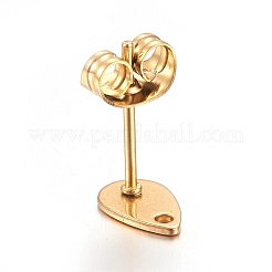 Placcatura ionica (ip) 304 acciaio inossidabile orecchini a perno&nbsp;LS-STAS-L211-05A-G