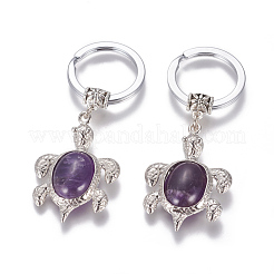 Брелок из натурального / синтетического смешанного камня KEYC-P040-G