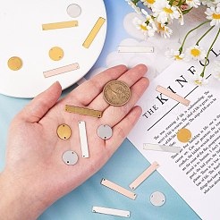 12 шт. 2 стильных латунных звена и 8 шт. 2 цвета латунных подвески&nbsp;KK-SZ0004-05