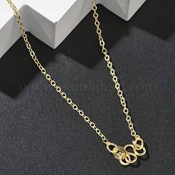 Ожерелья из латунных цепочек толщиной 2 мм NJEW-G183-03G-02