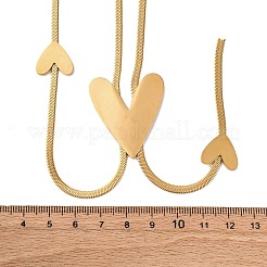 Ожерелья из нержавеющей стали 304 в форме сердца NJEW-R026-30G