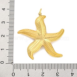 304ステンレスペンダント  丸カン付き  18KGP本金メッキ  ヒトデ  34x33x3mm  穴：3mm&nbsp;LS-STAS-Z096-02G-06
