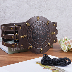 Поясные цепи из искусственной кожи для женщин&nbsp;AJEW-WH20067-001AG-01