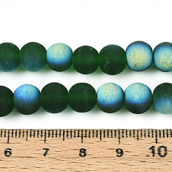 Матовые прозрачные стеклянные бусины GLAA-T032-T8mm-MBB22