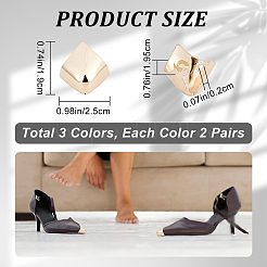 6 pièce de couvre-embouts en fer 3 couleurs&nbsp;FIND-GF0003-87