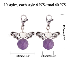 Ангел тема подвески из натурального камня&nbsp;HJEW-PH0001-20AS