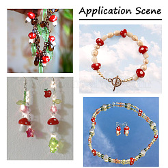 5 нити грибов ручной работы лэмпворк бусины нити LAMP-CD0001-09