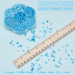 105 г набор из двух видов матовых непрозрачных стеклянных бусин SEED-GO0001-11C