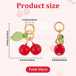 50шт подвески из стекла и акрила из бисера&nbsp;GLAA-SC0002-77