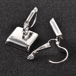 Фурнитура для серег из латуни с серебряным покрытием&nbsp;LS-KK-J181-09S